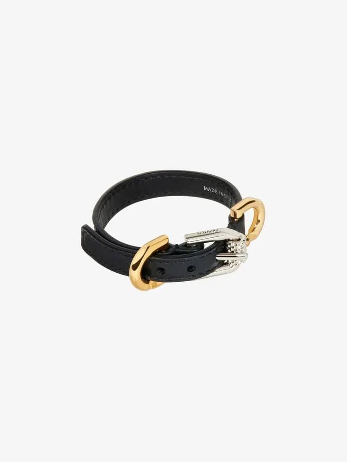 Women Jewelry Givenchy Voyou Bracelet In Leather And Metal Black Women Jewelry Givenchy Voyou Bracelet In Leather And Metal Black