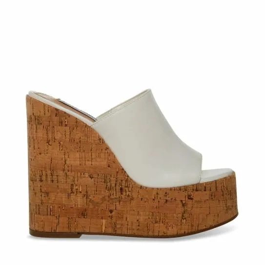 Women JOANNE WHITE White Steve Madden Sandals
