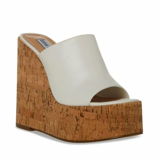 Women JOANNE WHITE White Steve Madden Sandals