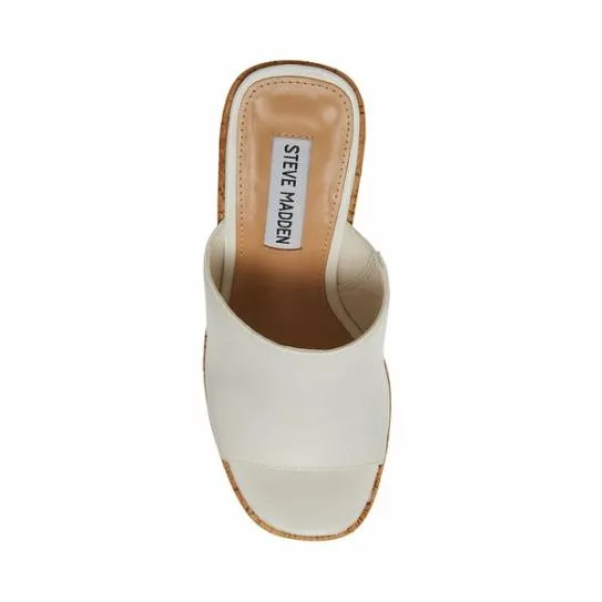 Women JOANNE WHITE White Steve Madden Sandals