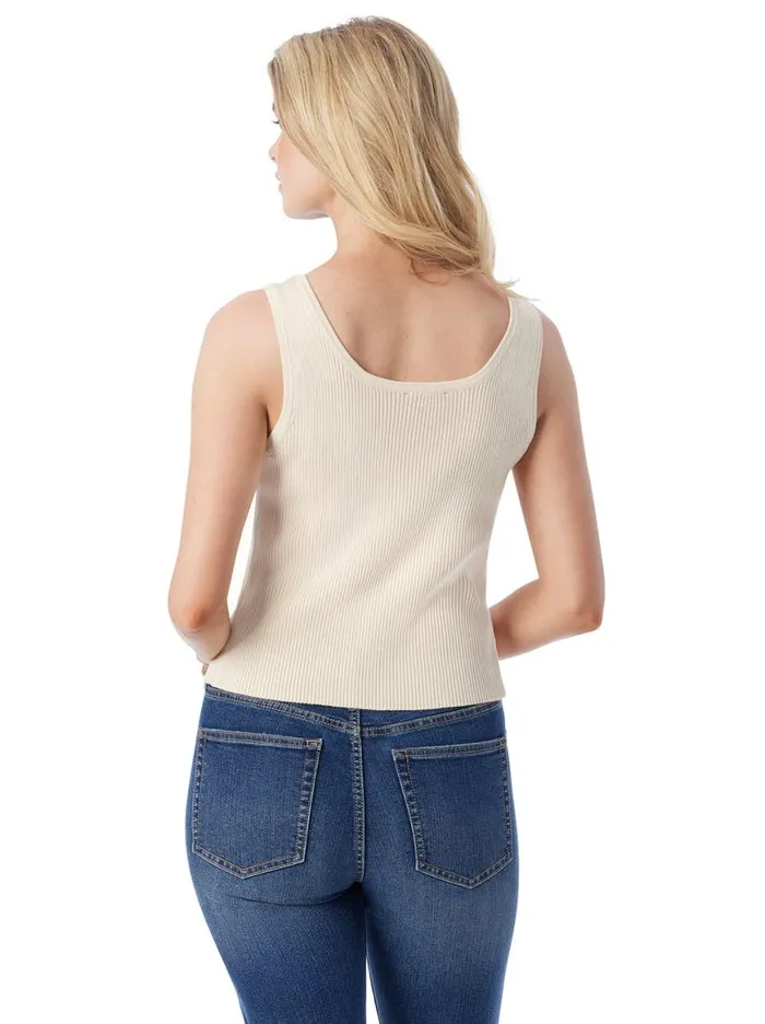 Women Johanna Lace Up Tank In Parchment Jessica Simpson Tops and Tees