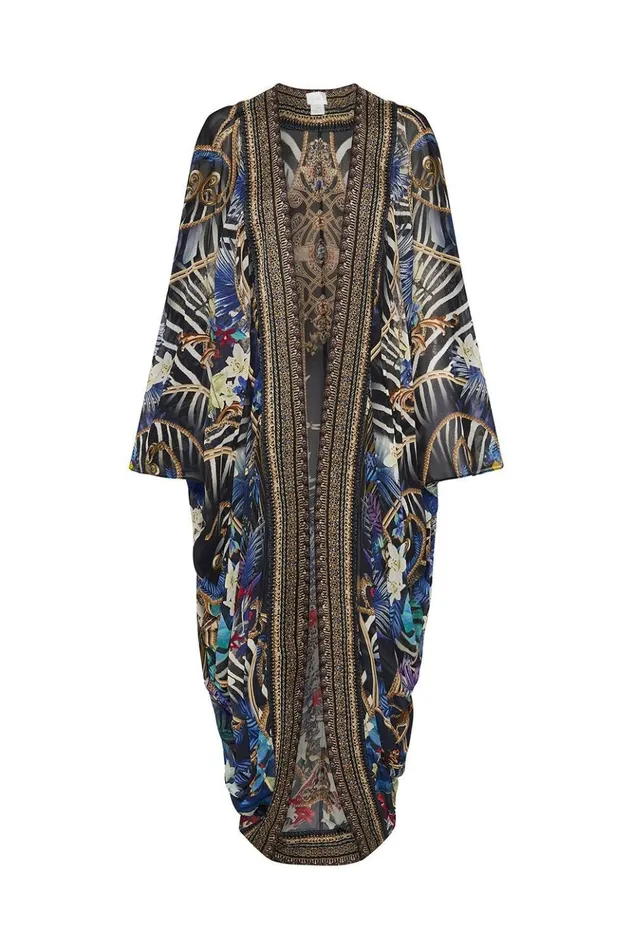 Women Kaftans and Coverups Camilla Long Sleeve Long Cape Rainbow Room