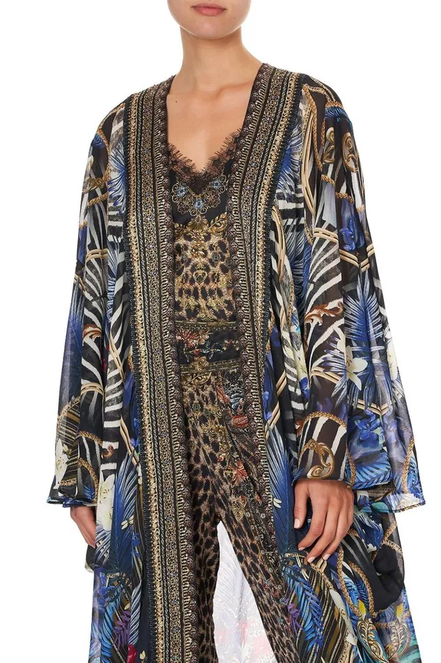 Women Kaftans and Coverups Camilla Long Sleeve Long Cape Rainbow Room