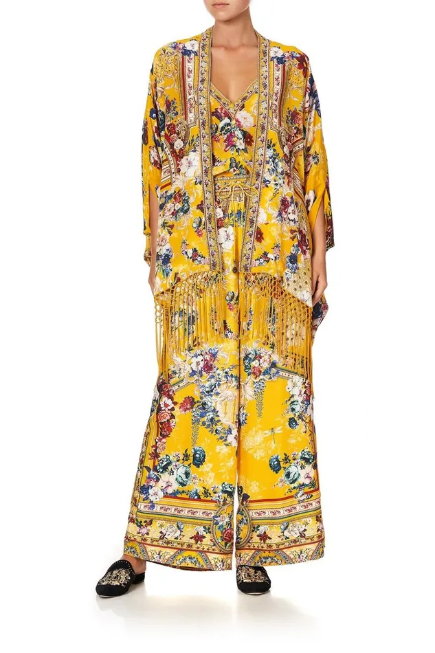 Women Kaftans and Coverups Camilla Short Cape Crowned Roses