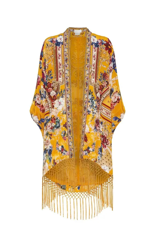 Women Kaftans and Coverups Camilla Short Cape Crowned Roses