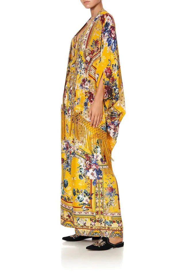 Women Kaftans and Coverups Camilla Short Cape Crowned Roses