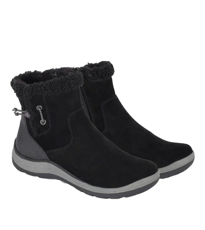 Women Kalina Cold Weather Bootie Black Suede Baretraps Cold Weather Boots