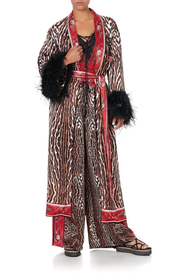 Women Kimonos Camilla Long Robe W Flared Sleeve Pirate Punk