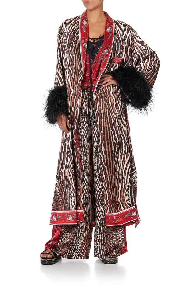 Women Kimonos Camilla Long Robe W Flared Sleeve Pirate Punk