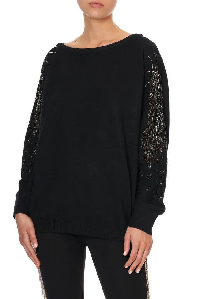 Women Knitwear Camilla Off Shoulder Dolman Knit Jumper Abingdon Palace