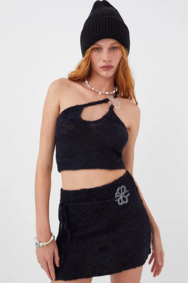 Women Knitwear For Love and Lemons Luisa Mini Skirt Black