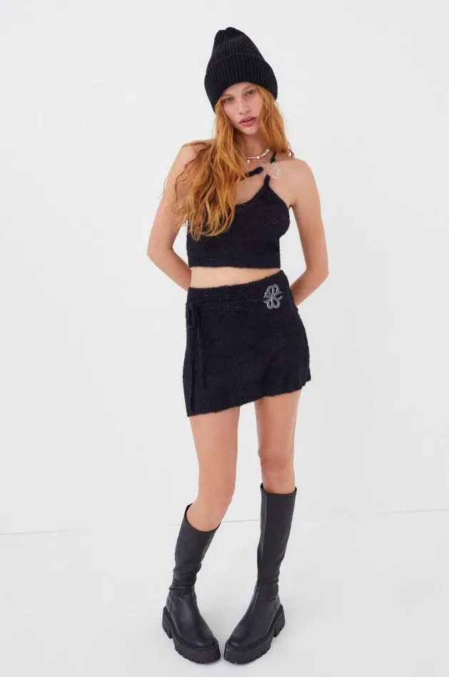 Women Knitwear For Love and Lemons Luisa Mini Skirt Black