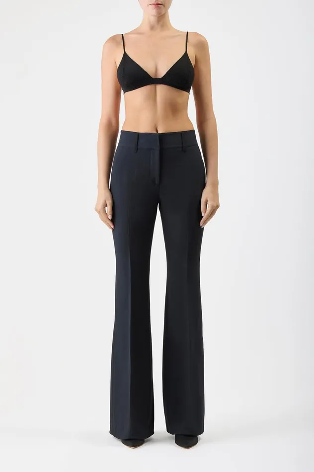 Women Knitwear Gabriela Hearst Chevier Knit Bra In Black Merino Wool