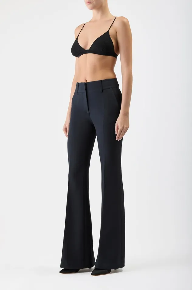 Women Knitwear Gabriela Hearst Chevier Knit Bra In Black Merino Wool