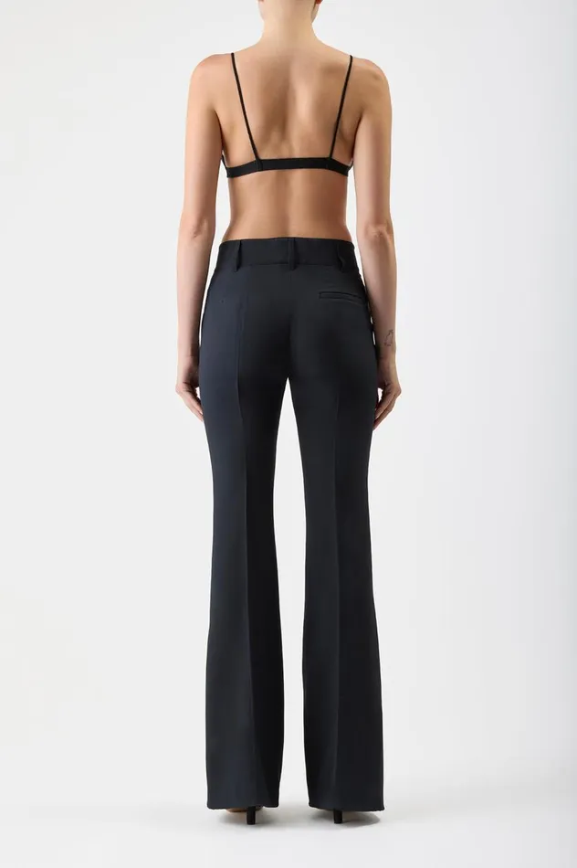 Women Knitwear Gabriela Hearst Chevier Knit Bra In Black Merino Wool