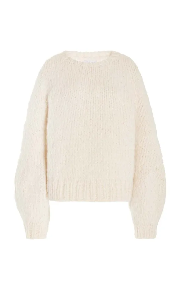 Women Knitwear Gabriela Hearst Clarissa Knit Sweater In Ivory Welfat Cashmere