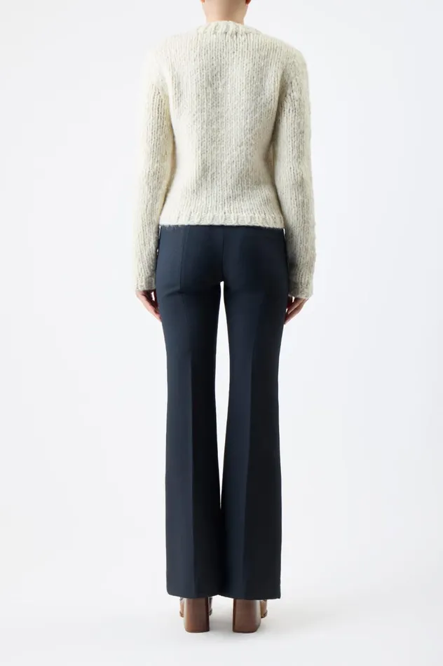Women Knitwear Gabriela Hearst Dalton Knit Sweater In Ivory Welfat Cashmere
