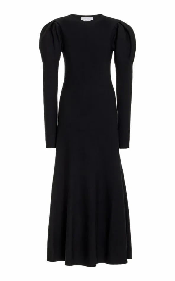 Women Knitwear Gabriela Hearst Hannah Knit Dress In Black Merino Wool Cashmere
