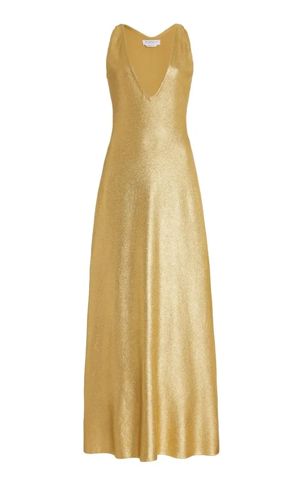 Women Knitwear Gabriela Hearst Melitta Knit Dress In Gold Merino Wool