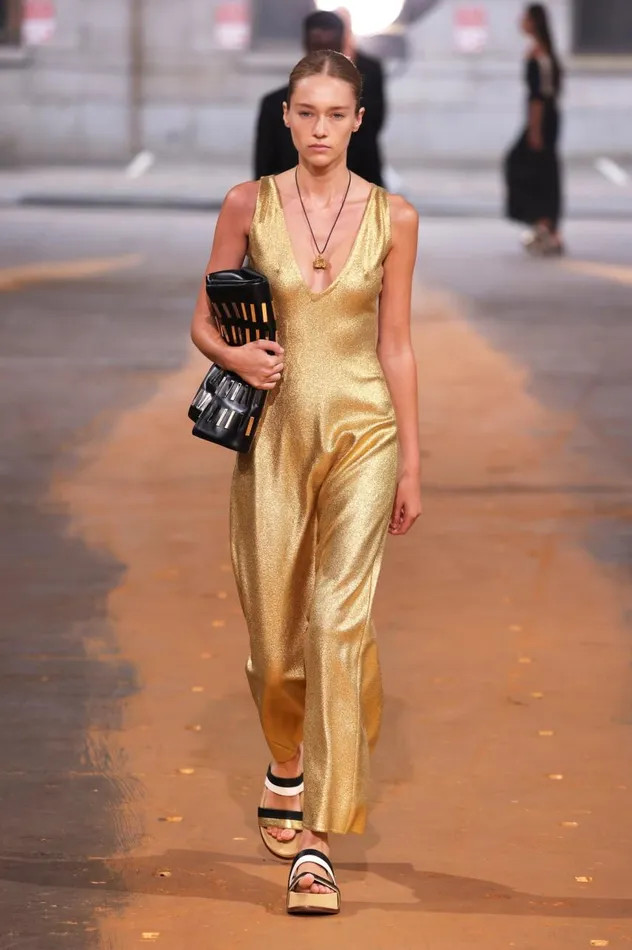 Women Knitwear Gabriela Hearst Melitta Knit Dress In Gold Merino Wool