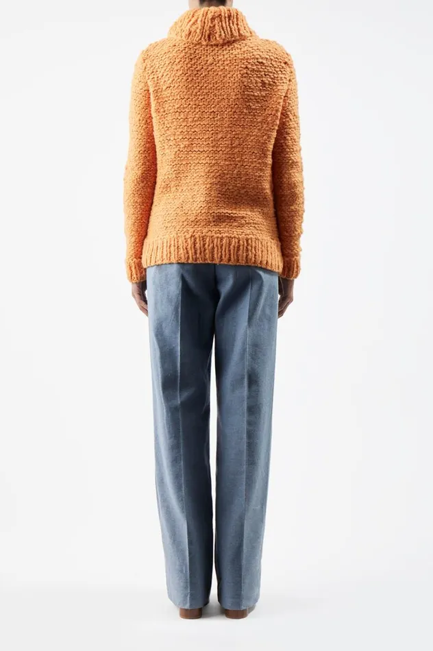 Women Knitwear Gabriela Hearst Moses Knit Cardigan In Fluorescent Orange Welfat Cashmere