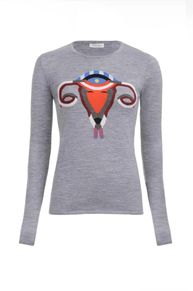 Women Knitwear Gabriela Hearst RamOvaries Knit Sweater In Grey Merino Wool