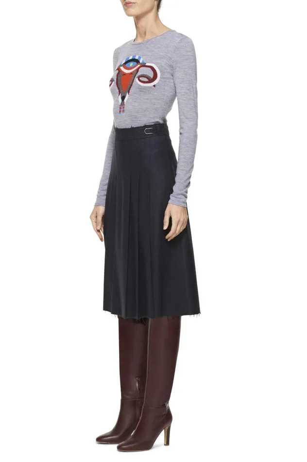 Women Knitwear Gabriela Hearst RamOvaries Knit Sweater In Grey Merino Wool