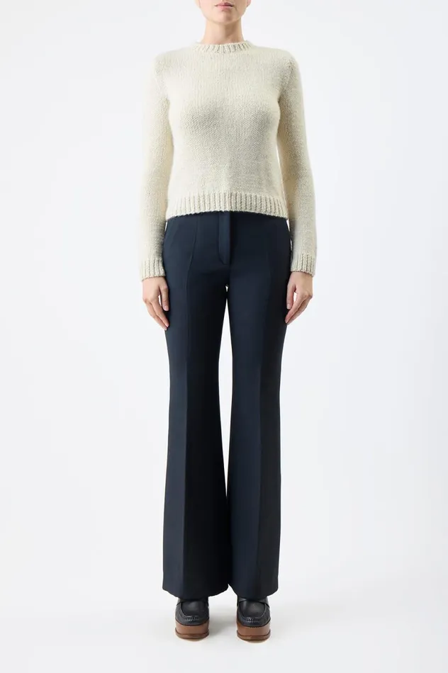Women Knitwear Gabriela Hearst Rhun Knit Sweater In Ivory Cashmere