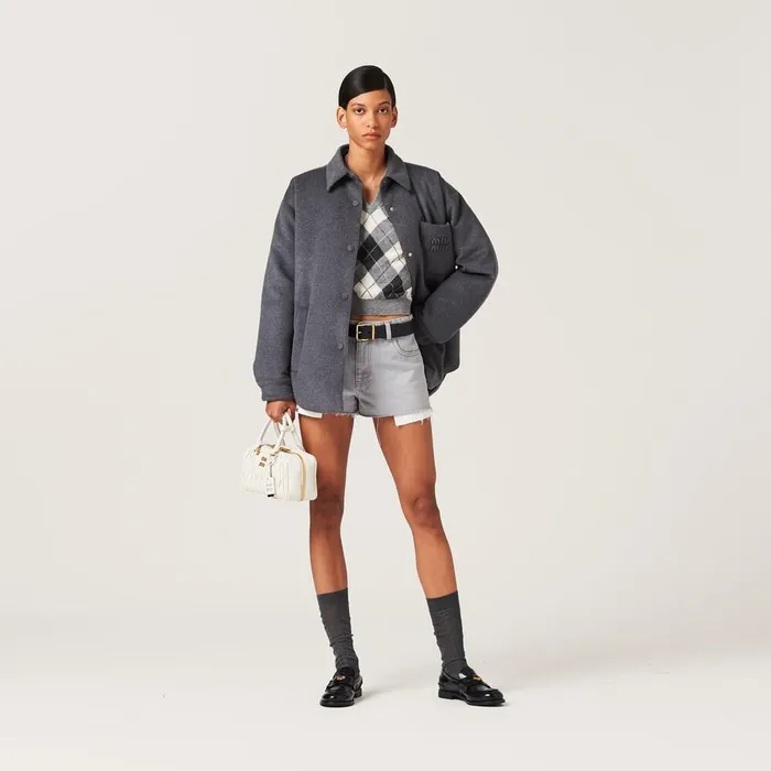 Women Knitwear Miu Miu Cashmere Knit Vest Marble Gray Women Knitwear Miu Miu Cashmere Knit Vest Marble Gray