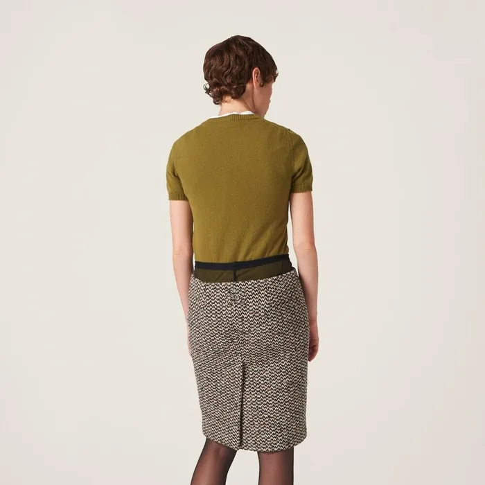 Women Knitwear Miu Miu Cashmere Sweater Fern Green Women Knitwear Miu Miu Cashmere Sweater Fern Green