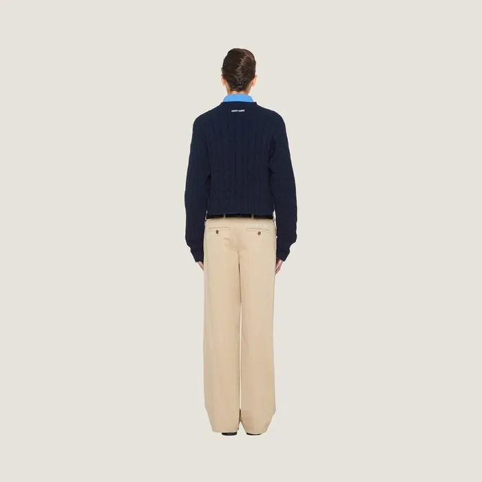 Women Knitwear Miu Miu Cashmere Vneck Sweater Navy Women Knitwear Miu Miu Cashmere Vneck Sweater Navy