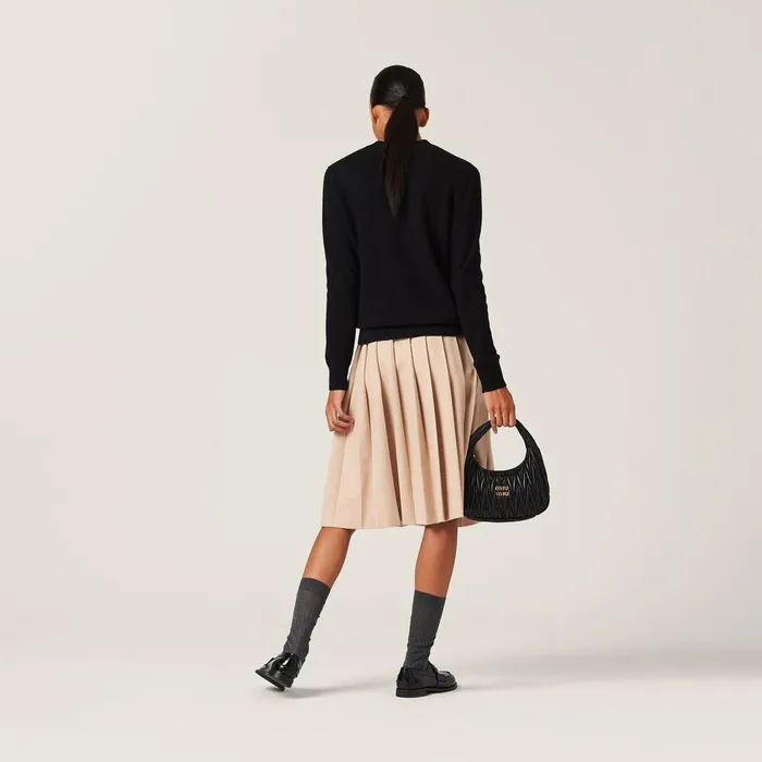 Women Knitwear Miu Miu Wool And Cashmere Sweater Black Women Knitwear Miu Miu Wool And Cashmere Sweater Black