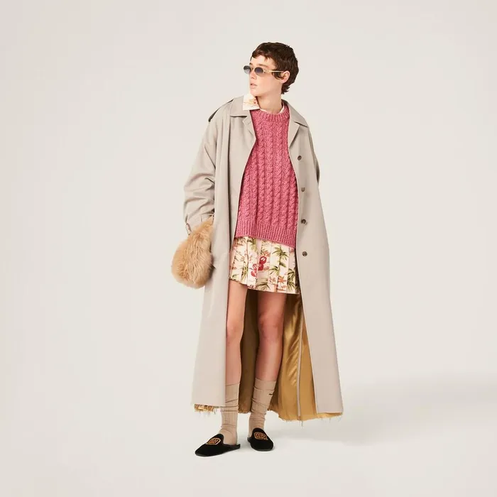 Women Knitwear Miu Miu Wool And Cashmere Sweater Pink Women Knitwear Miu Miu Wool And Cashmere Sweater Pink