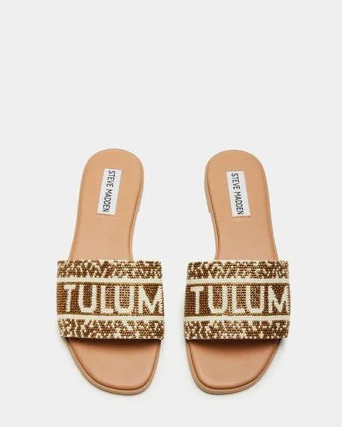 Women KNOX BROWN BEADS Brown Multi Steve Madden Sandals Women KNOX BROWN BEADS Brown Multi Steve Madden Sandals