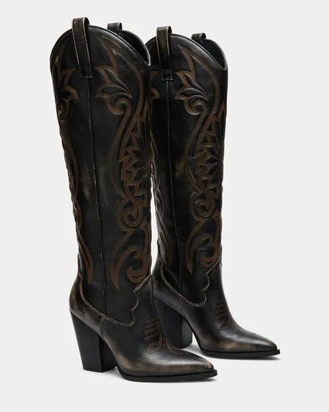 Women LASSO BROWN DISTRESSED Brn Distressed Steve Madden Boots and Booties Women LASSO BROWN DISTRESSED Brn Distressed Steve Madden Boots and Booties
