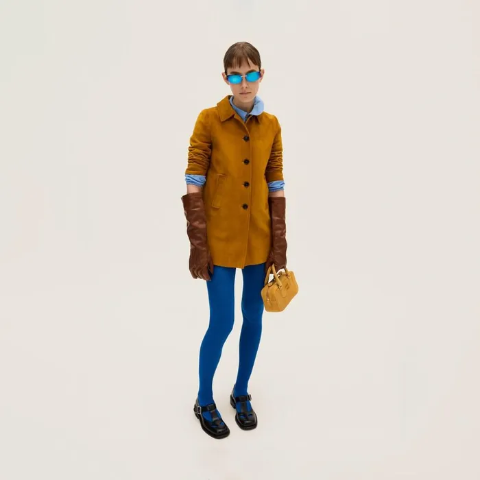 Women Leather Miu Miu Suede Coat Whiskey Women Leather Miu Miu Suede Coat Whiskey