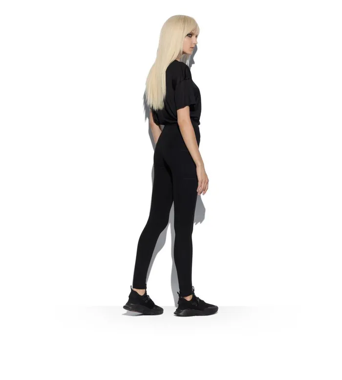 Women Leggings Tom Ford Stretch Viscose Leggings With Side Pockets Black Women Leggings Tom Ford Stretch Viscose Leggings With Side Pockets Black