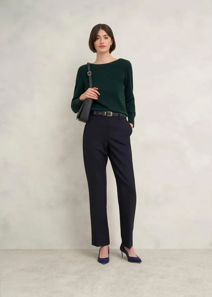 Women Leila Suede Court Shoes Midnight Hobbs Court Shoes