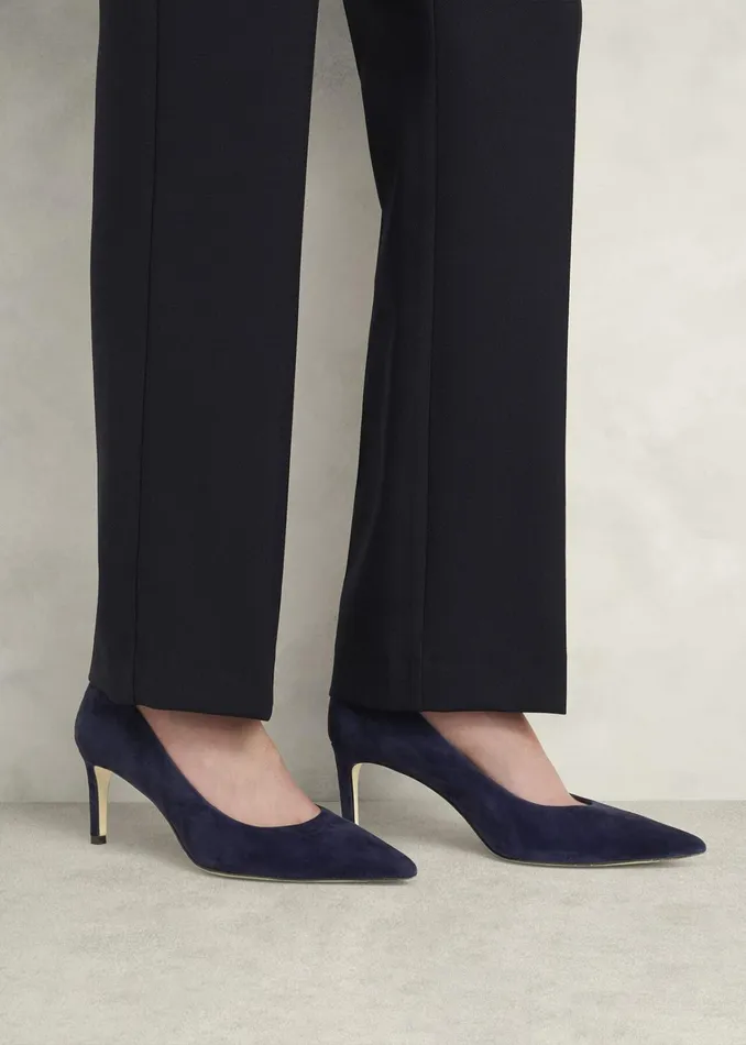 Women Leila Suede Court Shoes Midnight Hobbs Court Shoes