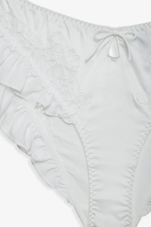 Women Lingerie For Love and Lemons Butterfly Lace Ruffle Cheeky Panty White Women Lingerie For Love and Lemons Butterfly Lace Ruffle Cheeky Panty White