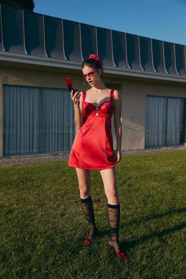 Women Lingerie For Love and Lemons Cordelia Slip Dress Red Women Lingerie For Love and Lemons Cordelia Slip Dress Red