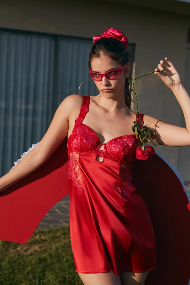 Women Lingerie For Love and Lemons Cordelia Slip Dress Red Women Lingerie For Love and Lemons Cordelia Slip Dress Red