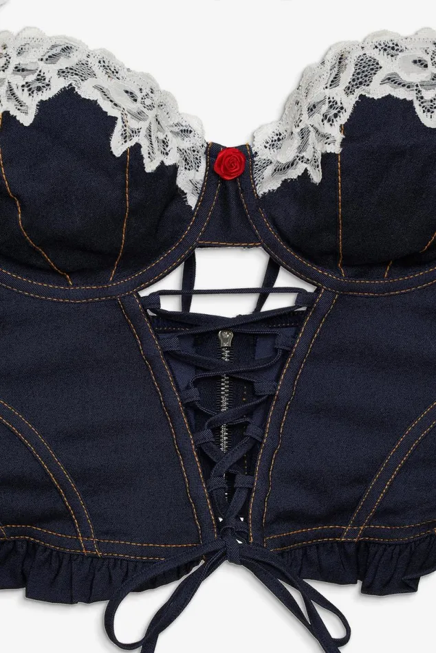 Women Lingerie For Love and Lemons Iris Bustier Blue Women Lingerie For Love and Lemons Iris Bustier Blue