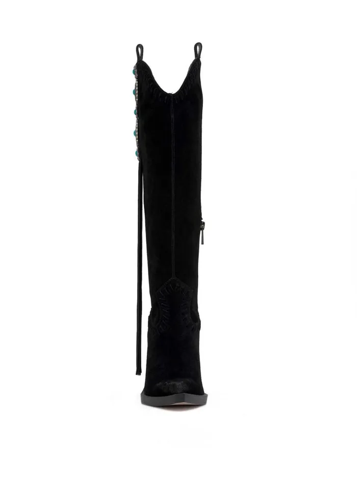 Women Lisabeth Western Tassel Boot In Black Jessica Simpson Boots and Booties