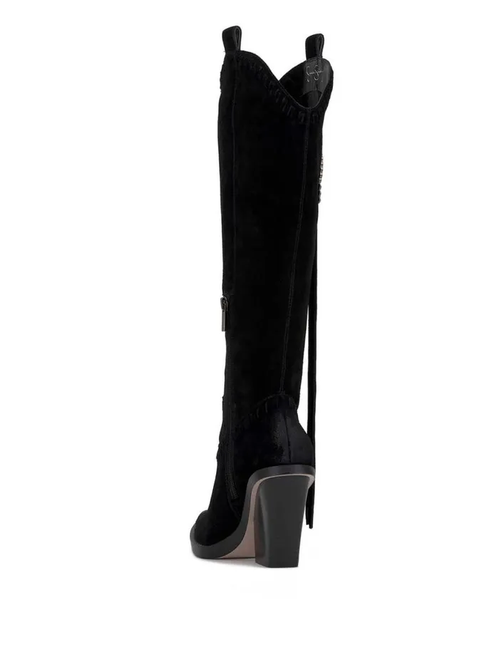 Women Lisabeth Western Tassel Boot In Black Jessica Simpson Boots and Booties