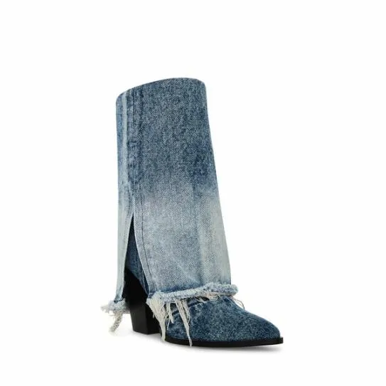 Women LIVVY DENIM FABRIC Denim Fabric Steve Madden Boots and Booties Women LIVVY DENIM FABRIC Denim Fabric Steve Madden Boots and Booties