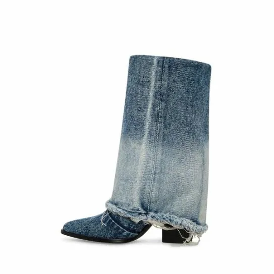 Women LIVVY DENIM FABRIC Denim Fabric Steve Madden Boots and Booties Women LIVVY DENIM FABRIC Denim Fabric Steve Madden Boots and Booties