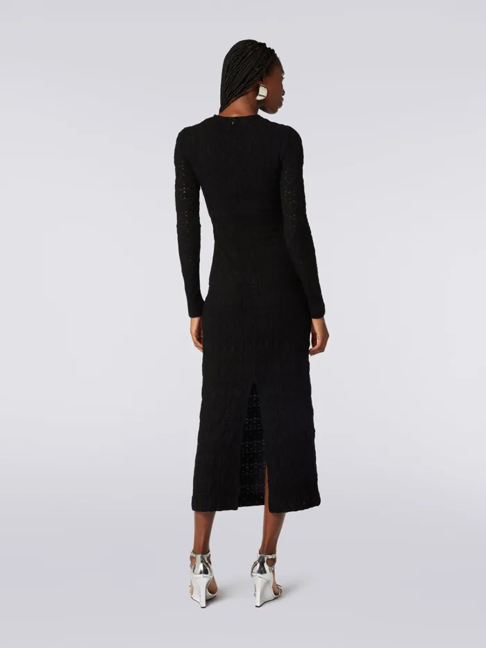 Women Long Dress In Raschel Knit Viscose Blend Lace Black Missoni Dresses Women Long Dress In Raschel Knit Viscose Blend Lace Black Missoni Dresses