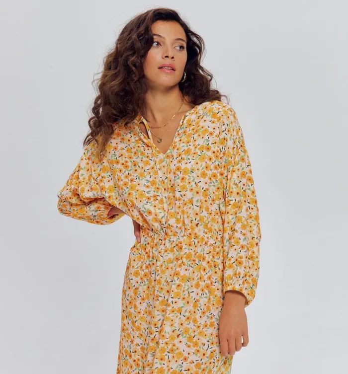 Women Long Patterned Dress 8211 Ecru Print Promod Dresses Women Long Patterned Dress 8211 Ecru Print Promod Dresses
