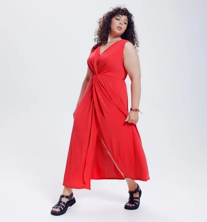 Women Long Plain Jersey Dress 8211 Cherry Red Promod Dresses Women Long Plain Jersey Dress 8211 Cherry Red Promod Dresses